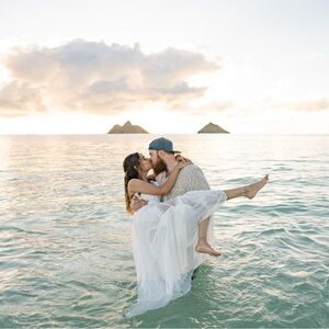 White Tulle Flowy Dress